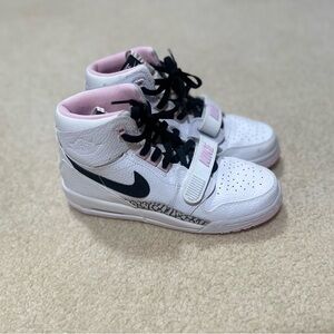 Jordan Kids' Sneakers with Pink and Black Accents